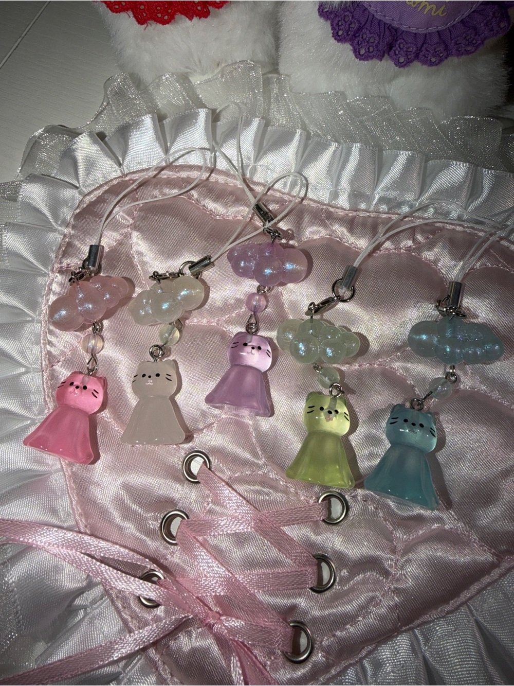 🎐handmade kitty Teru Teru Bozu phone strap🎐